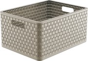 Béžový úložný košík z recyklovaného plastu Country - Rotho