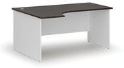 Kancelársky rohový pracovný stôl PRIMO WHITE, 1600 x 1200 mm, ľavý, biela/wenge