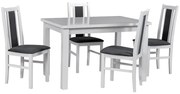 Jedálenská zostava KPL 1+4 BOSS 14 biela/sivý