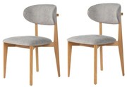 Súprava jedálenských stoličiek Lionte Grey and Light Oak, 2 ks