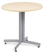 Okrúhly stôl SANNA, Ø700x720 mm, strieborná/breza