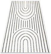 Koberec MODE 8494 geometrický, krémový / čierny