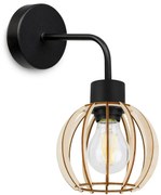 Nástenné svietidlo Timber 8, 1x drevené tienidlo, kf