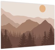 Obraz - Hnedé pohorie N⁰1 (70x50 cm)