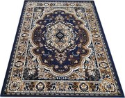 DY Orientálny tmavomodrý koberec Alfa 06 Rozmer: 80x150 cm