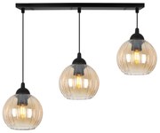 Závesné svietidlo Costa, 3x medové sklenené tienidlo, b