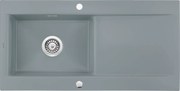 Deante Sabor, keramický drez na dosku 1015x510x210 mm + priestorovo úsporný sifón, 1-komorový, šedá matná, ZCB_3113