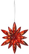 Závesná vianočná dekorácia ASTRE červená vločka 836737