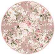 Svetloružový prateľný okrúhly koberec vhodný pre robotické vysávače ø 120 cm Comfort – Mila Home