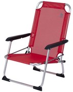 Skladacia kempingová stolička – červená