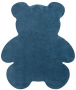 Koberec protišmykový SHAPE 3146 Medveď Shaggy - modrý plyš
