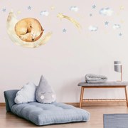 Samolepky na stenu - Líška na mesiaci