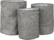 Set troch košov na bielizeň sivý LK9581-GREY (3 ks)