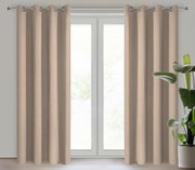 ZATEMŇOVACÍ ZÁVES NA KRÚŽKOCH LOGAN 140X270 CM BÉŽOVÁ