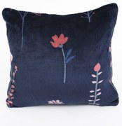 Obliečka na vankúšik mikroplyš Exclusive 40 × 40 cm - Vlčie maky tmavo modré