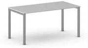 Stôl PRIMO SQUARE so sivostriebornou podnožou 1600 x 800 x 750 mm, sivá