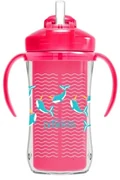 Termohrnček so slamkou, 300 ml, ružový