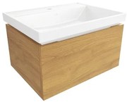 Kúpeľňová skrinka s umývadlom SAT Feel 60x30x46 cm medový dub mat SATFEEL60DMU4