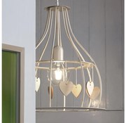 ONLI - Luster na lanku LEONILDE 1xE27/15W/230V béžová