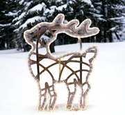 DECOLED LED světelný jelínek, 47 x 64 cm, ledově bílá