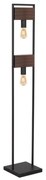 Klausen 107002 - Stojacia lampa HARD 2xE27/11W/230V drevo/čierna