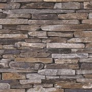 Vliesové tapety na zeď Wood´n Stone 91421-7, kámen břidlice šedo-hnědý, rozměr 10,05 m x 0,53 m, A.S.Création