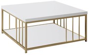 Konferenčný stolík Zenn White and Gold