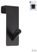 Orion Kovové háčiky na dvere - na utierky, oblečenie RADKA, čierne 2ks