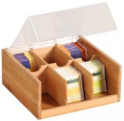 Kesper Škatuľka na čaj, organizér so 6 priehradkami, bambusový