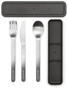 Antikoro cestovný príbor v striebornej farbe v súprave 3 ks Make &amp; Take – Brabantia
