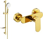Mexen Milo DF05 sprchová batéria so sprchovou zostavou, zlatá - 7134R05-50