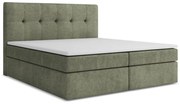 Zelená boxspring posteľ s úložným priestorom 180x200 cm Palta – Makamii