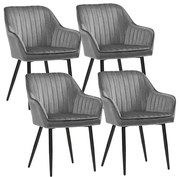 Set štyroch jedálenských stoličiek LDC087G03-4 (4 ks)