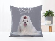 Obliečka na vankúš 40 × 40 cm - Maltézsky psík Princezná sivá