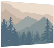 Obraz - Tyrkysové hory N⁰2 (70x50 cm)