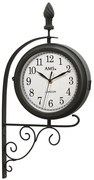 Luxusné obojstranné nástenné hodiny AMS 9433 v retro dizajne, 54 cm