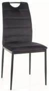 Jedálenská stolička Rip Velvet, čierna