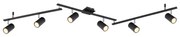 Globo 57910-6B - Bodové svietidlo ROBBY 6xGU10/35W/230V čierna