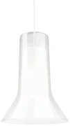Závesná lampa Vaasi, číra-biela