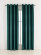 Zamatové zatemňovacie závesy Cesar petrolejové - 140 x 160 cm (2ks) - krúžky