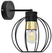 Nástenná lampa STARLIGHT 1xE27/15W/230V čierna/zlatá
