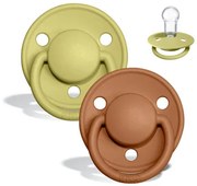 BIBS De Lux cumlíky, silikón 2ks - one size - Meadow Earth