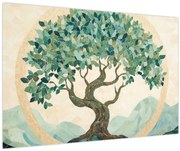 Obraz – Elegantná mozaika so stromom (90x60 cm)