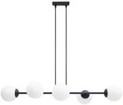 HEXE Luster na lanku FIRA 5xE27/60W/230V čierna HX0270