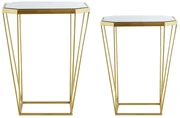 Set 2 ks. konferenčných stolíkov SIENE (MDF) (zlatá). Vlastná spoľahlivá doprava až k Vám domov. 1018586