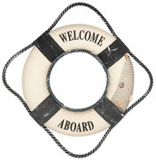 Bielo-modrá dekorácia záchranný kruh Lifebuoy Nautic - Ø 31*6 cm
