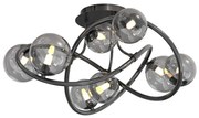 Wofi 9014-805 - LED Prisadený luster NANCY 8xG9/3,5W/230V čierna/chróm