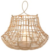Béžový ratanový závesný lampáš Giro - 33*33*33 cm