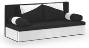 Pohovka pre 3 osoby s funkciou spania ROLO Čierna/biela