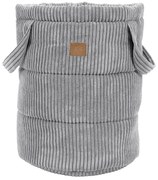 Sivý látkový detský kôš na hračky ø 39x50 cm – Meowbaby